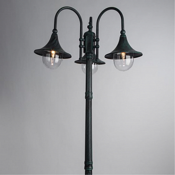 Уличный светильник на столбе ARTE LAMP A1086PA-3BG